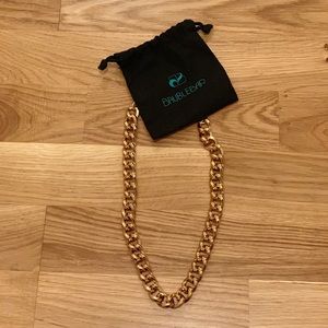Gold BaubleBar Chunky Chain Strand Necklace